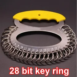 Premium Metal Keychain Accessories with ID Label Tags and Split Ring (28 bit key ring)