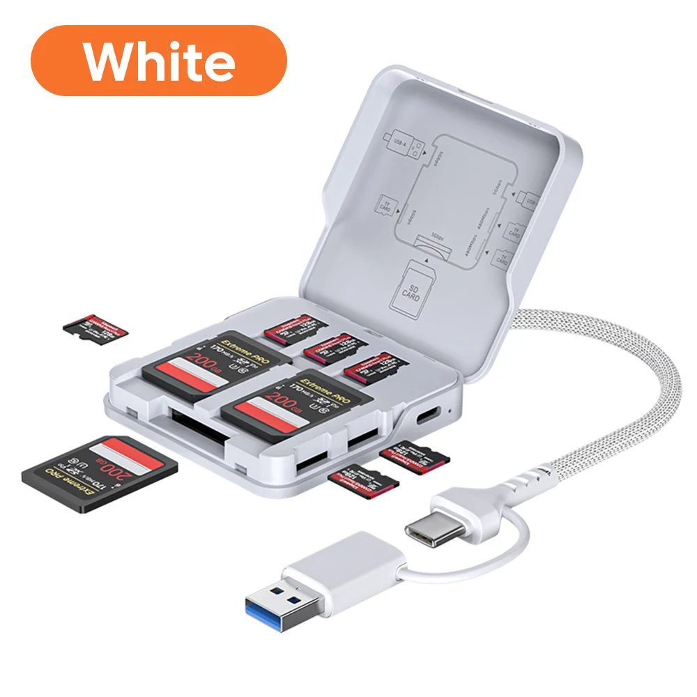 Portable High-Speed 5-Slot Memory Card Storage Box