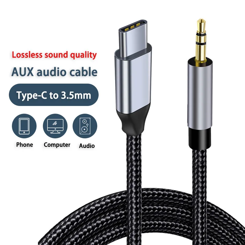3.5mm Audio Cable Usb C To 3.5mm Aux Type C To 3.5mm Car Aux Cord For Google Pixel 9 Pro 8 Samsung S24 Ultra S23fe Iphone 16 Pro Max