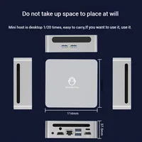 2025 GenMachine New Mini PC 5700U Windows 11 Ryzen Support Windows 11 DDR4 3200MHz AMD WiFi6 Max 64GB Diy Gaming Computer 5