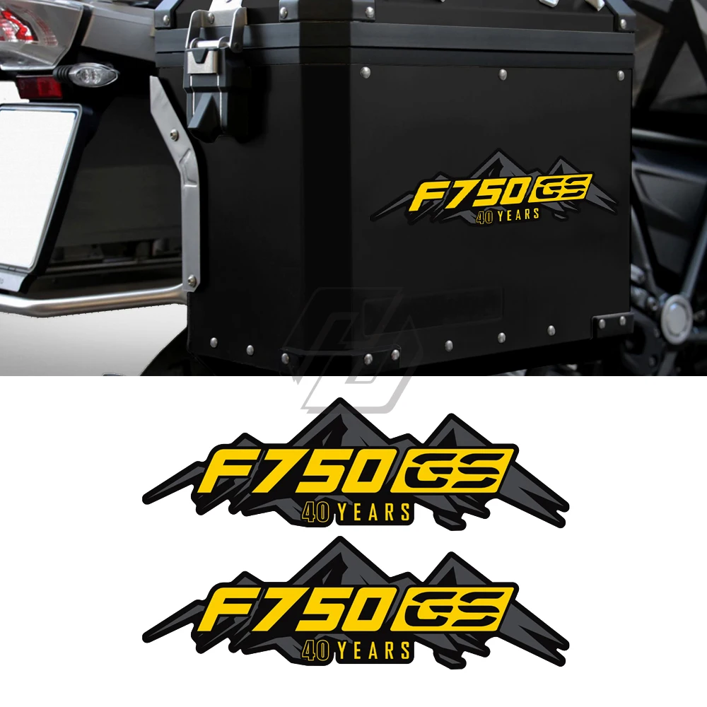 

F750GS Motorcycle trunk decorate Sticker For BMW Motorrad Aluminum Box F750GS 40 Years Decal