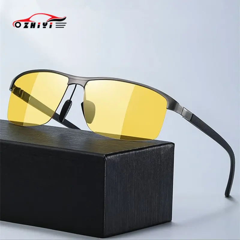 ZHIYI 카멜레온 운전 안경 남자 주간 야간 투시경 고글 눈부심 방지 광 변색 편광 선글라스, Gafas De Sol Hombre