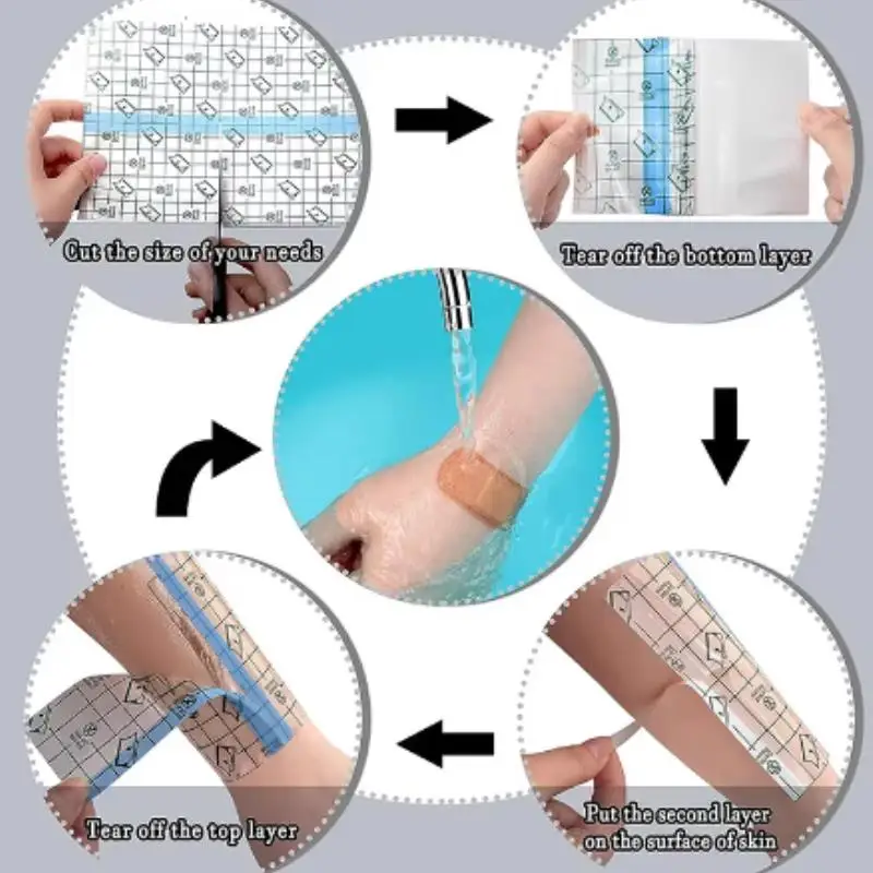 tattoo healing film Pu Film Roll 10 Meters Waterproof Protection Skin Wound Healing Protection Skin Tape Tattoo Supplies