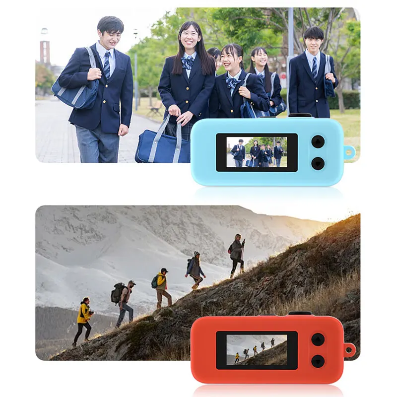 2026 휴대용 미니 키체인 디지털 카메라 레트로 CCD 플랫형, 학생 파티용 브이로그 촬영, 고화질 카메라 품질 선물