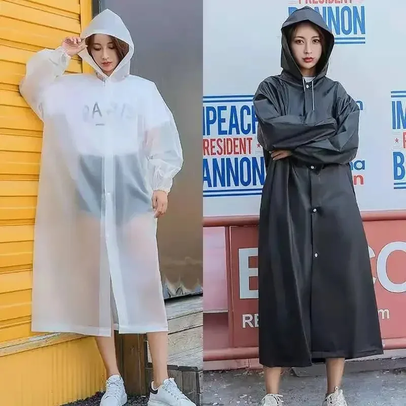 Raincoat Poncho Adult Non Disposable Thickened Outdoor Travel Climbing Waterproof Rain Gear Universal One Piece