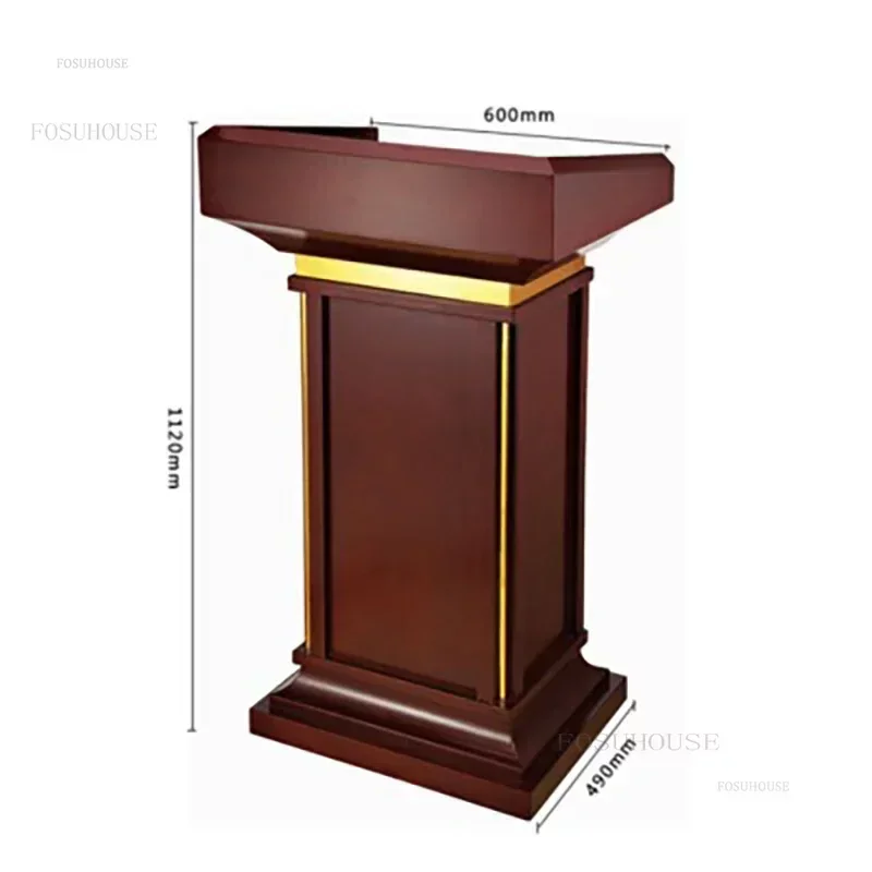 Simple Office School Class Furniture Reception Desks Modern Counter Front Desk Hotel Podium Tables Church Lectern Speech Table