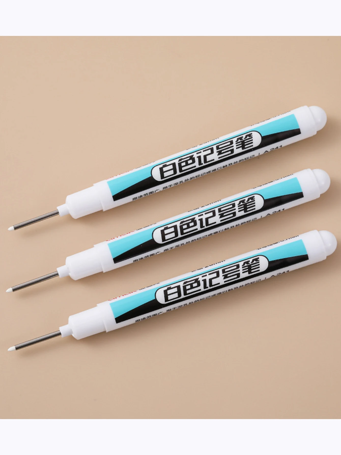 White Paint Marker Pen 0.7/1.0/2.5mm Deep Hole Markers Pen Set Waterproof Permanent Oily For Rock Wood Glass Tiles