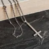 MKENDN Gothic Style 100% 925 Sterling Silver Inverted Cross Pendant Necklace For Men Women Pray Jewelry Gifts 4