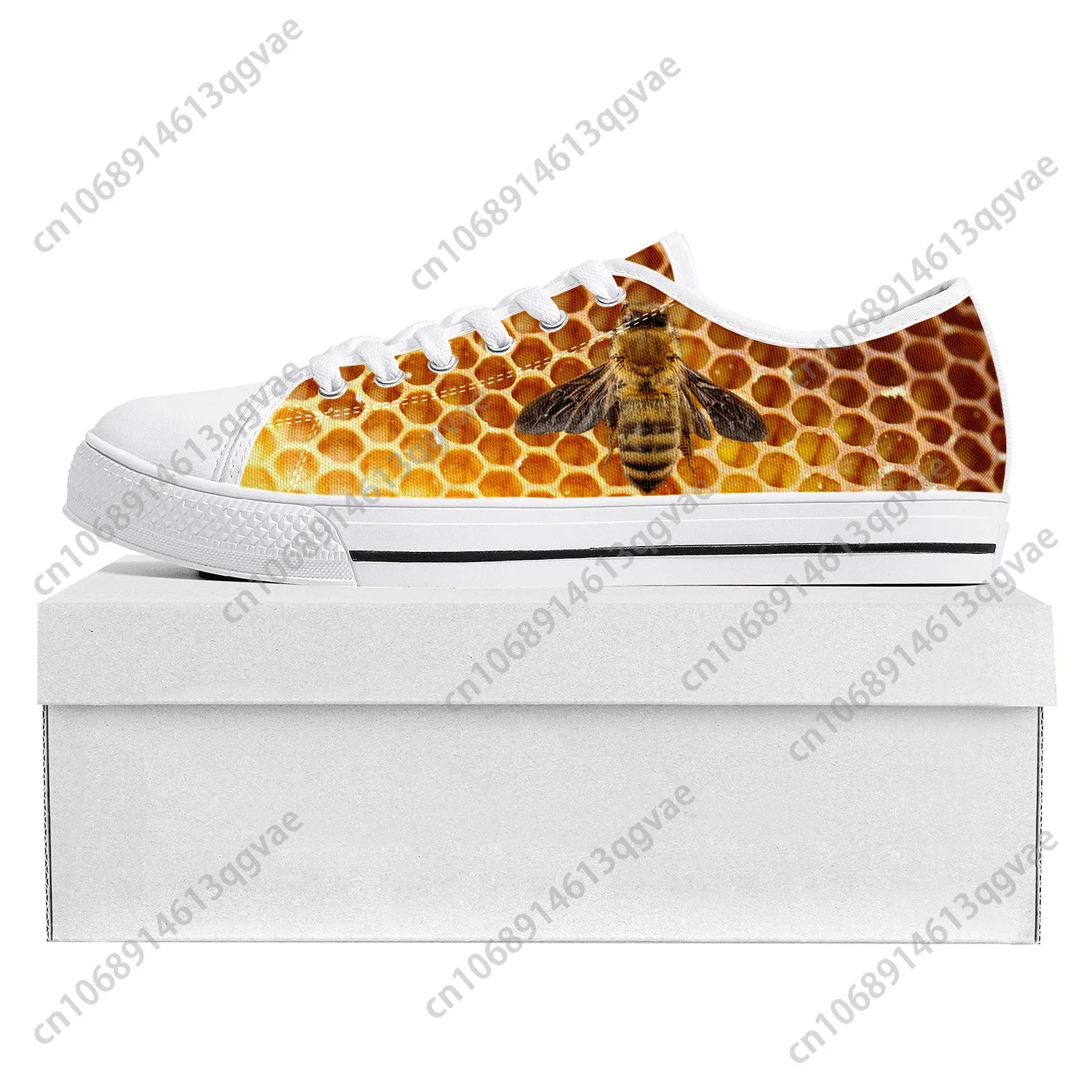Bee Honeybee Low Top High Quality Sneakers Mens Womens Teenager Popularity Canvas Sneaker Casual Couple Shoes Custom Shoe White