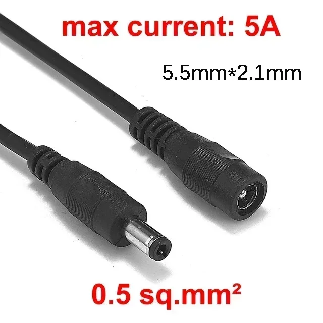 ตัวเลือกสินค้า สายไฟคุณภาพสูง 5.5 มม. 2.1 มม. 5-12V 3A 5A สำหรับ LED Strip & กล้อง