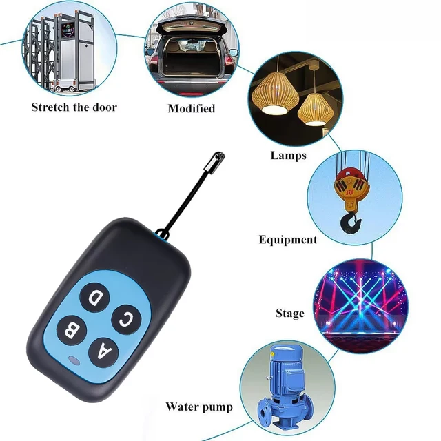 250-868MHz Multi Frequency Remote Control 433Mhz Auto Copy Duplicator for Home Electric Garage Door Gate Remote Opener Key 6