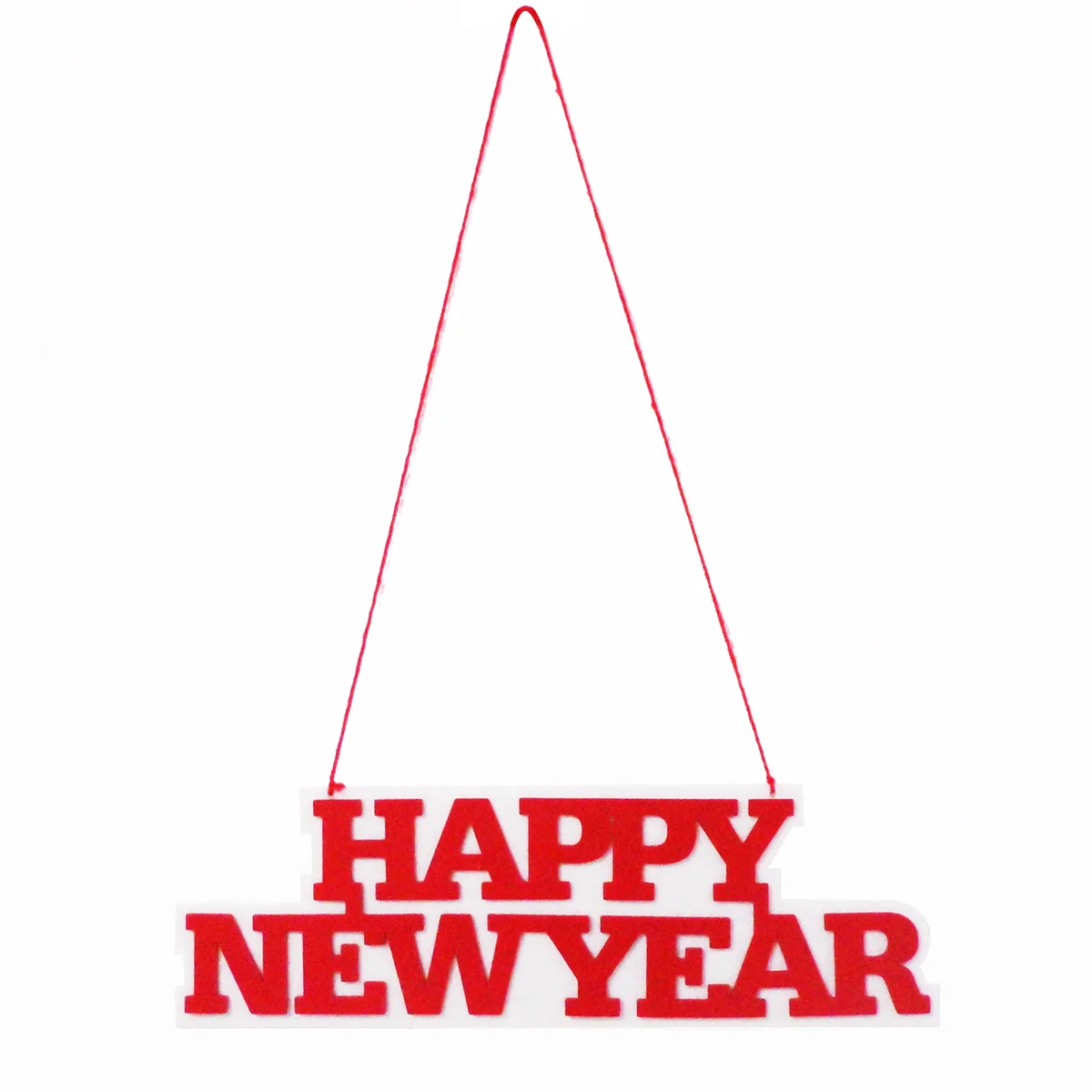 

2022 Happy New Year Banner Felt Happy New Year Sign Red Happy New Year for New Years Eve Party Supplies 37cm/ 14 5inch