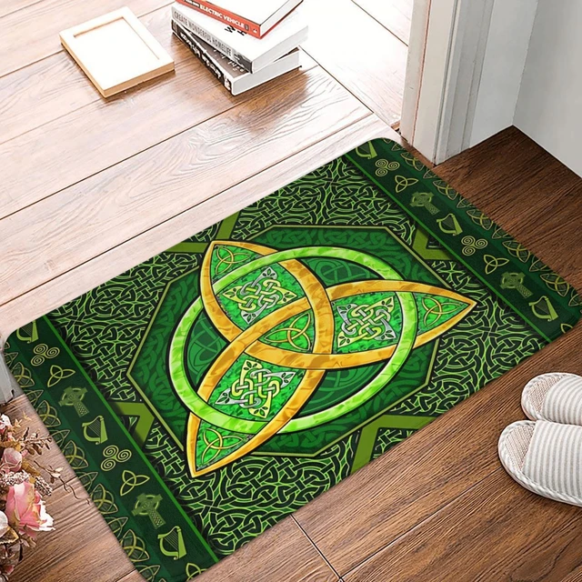 Alfombra verde de trébol de cuatro hojas para el Día de San Patricio,  felpudo suave, antideslizante, para sala de estar, dormitorio, baño,  decoración del hogar - AliExpress