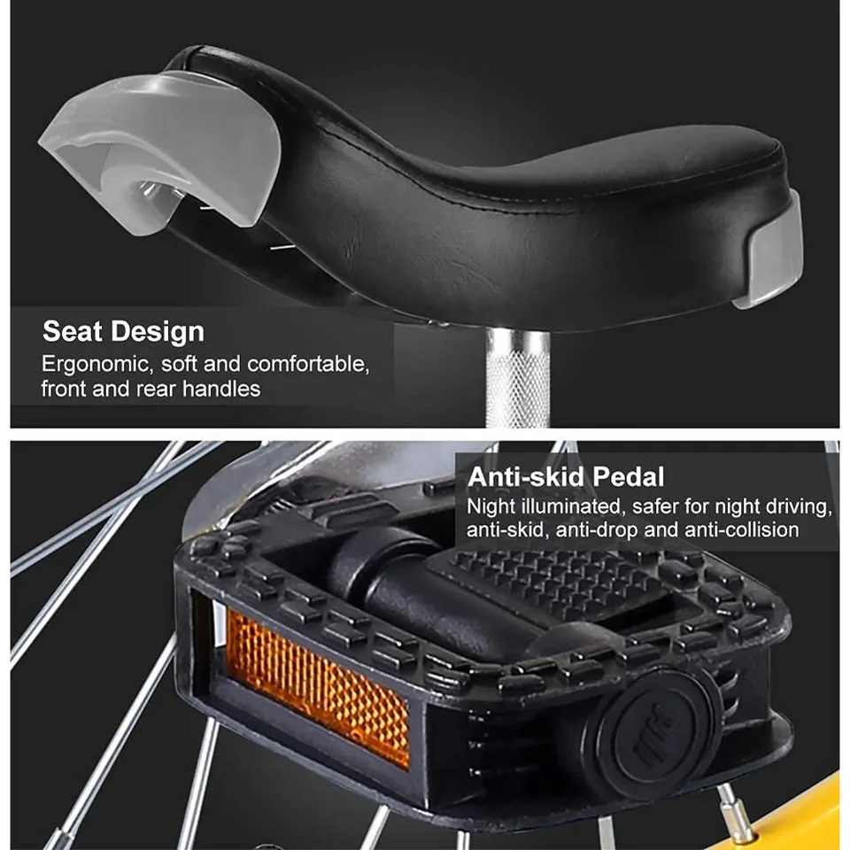 28 インチ一輪車 ハンドルバーとブレーキ付き 高耐久 28 インチ