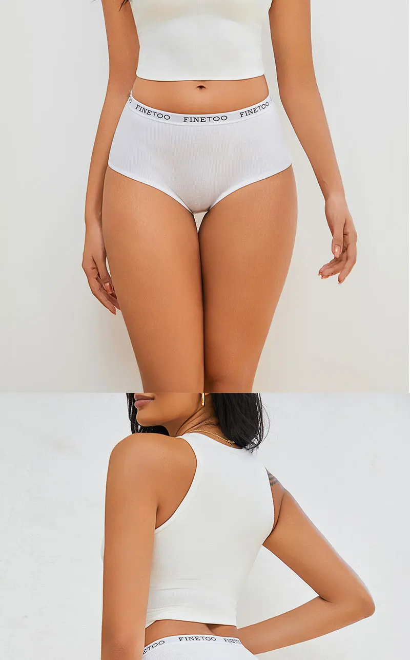 High Waist Panties - Cotton Briefs Set | Plus Size Breathable Lingerie for Women