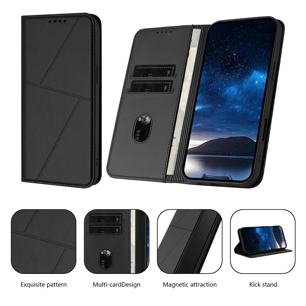 Leather Wallet Phone Case - Elegant Protective Cover
