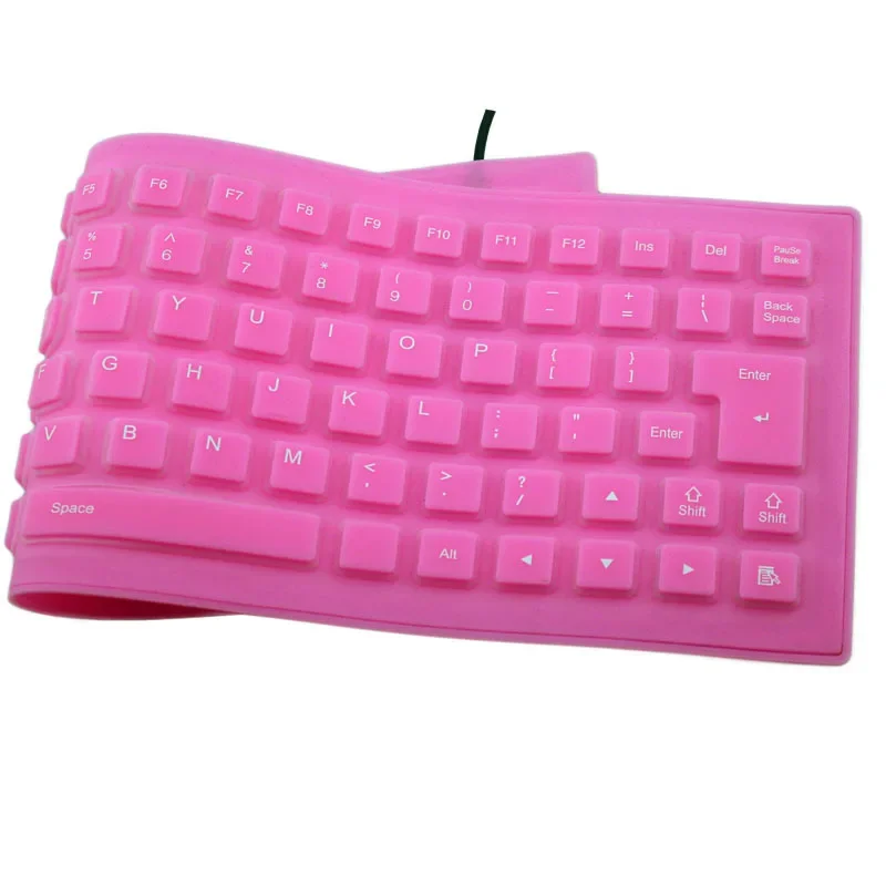 Clavier Silicone Flexible 85 Touches USB - Anti-poussière, Silencieux, Pour PC Et Portable - Roulable