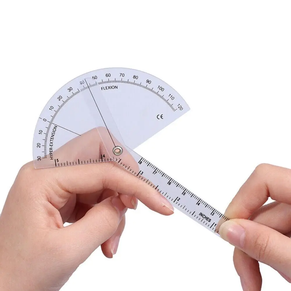 멀티 눈금자 의료용 손가락 각도계, 플라스틱 각도기, 180 도 각도 눈금자, 척추 눈금자 전문 측정 도구, 1PC