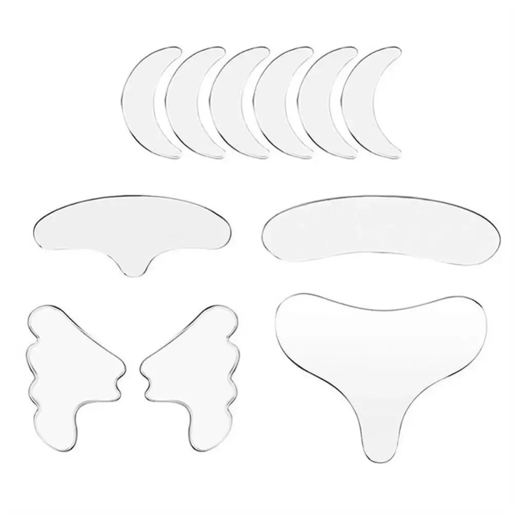 Reusable Silicone Face Pad Patch Smoothes Fine Lines Transparent Anti Wrinkle Patches Invisible Skin Lifting