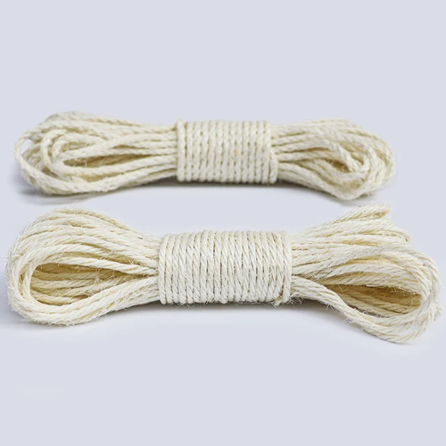 Natural Sisal Rope for Cat Tree Cat Scratching Post Replacemen Rope Sisal for Protect Sofa Cats Scratcher Rope Scraper Cats Toy 5