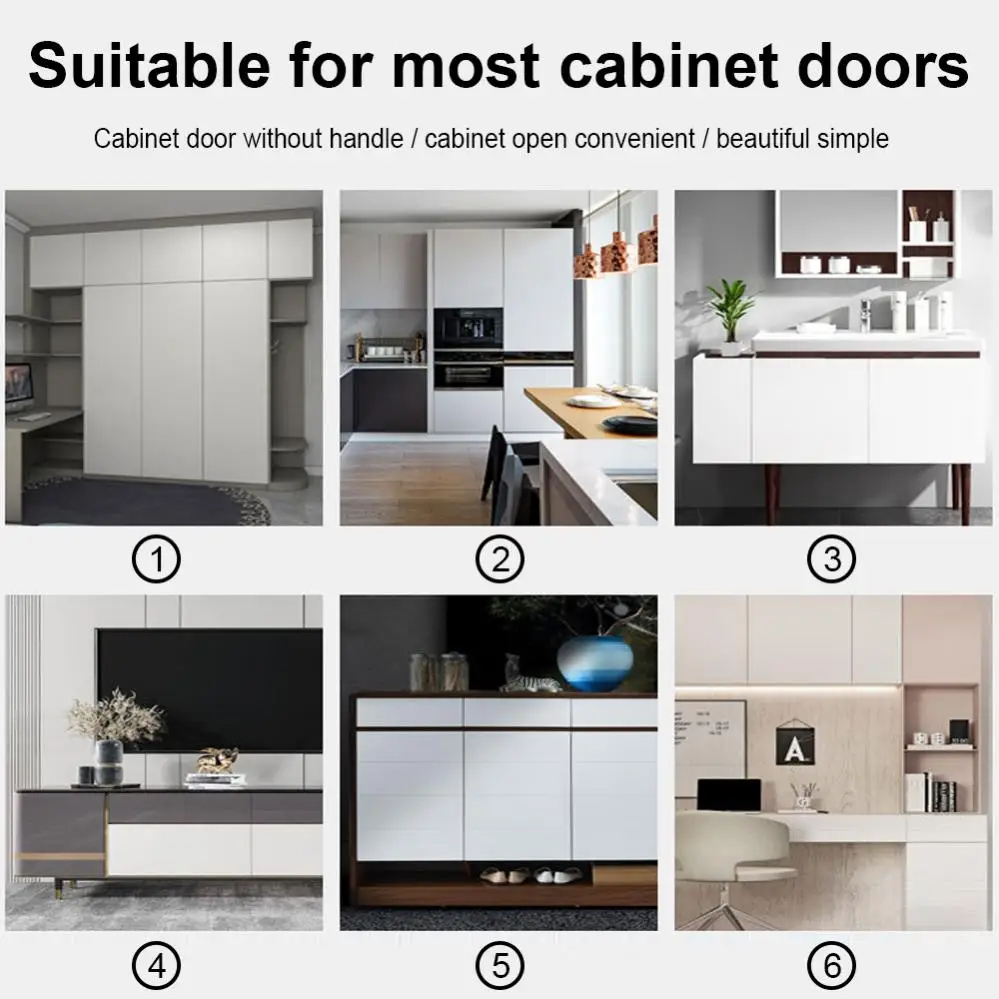 Non-magnetic Handle Free One Touch Opening Latch Drawer Cabinet Hardware Cabinet / Bedroom 1 Piece door latch,cabinet latch