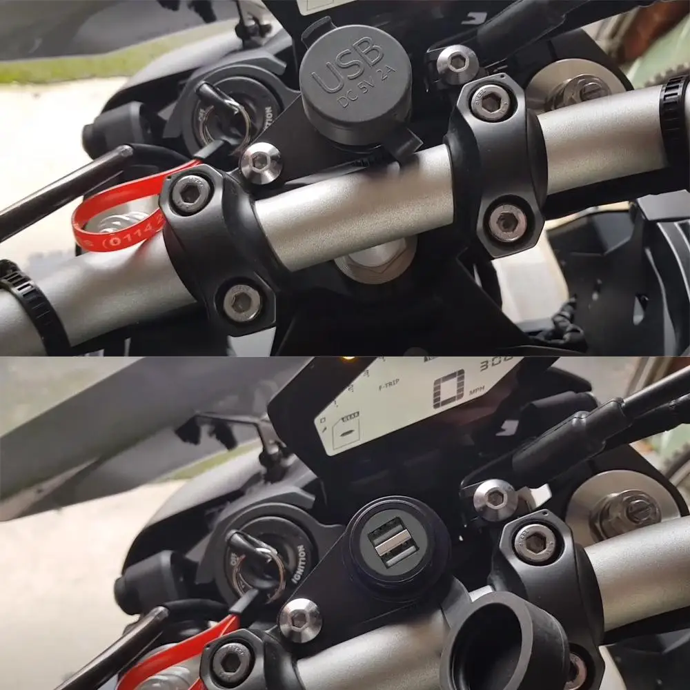 쉬운 사용이 가능한 오토바이 USB 전원 콘센트 경량 충전기 소켓 Yamaha Tracer 700 수정용 고성능 부품
