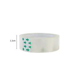 Clear Transparent Adhesive Tape - Multipurpose Rolls for Gift Wrapping, Packing, Home, Office, and School Use (12mm - 1PCS)