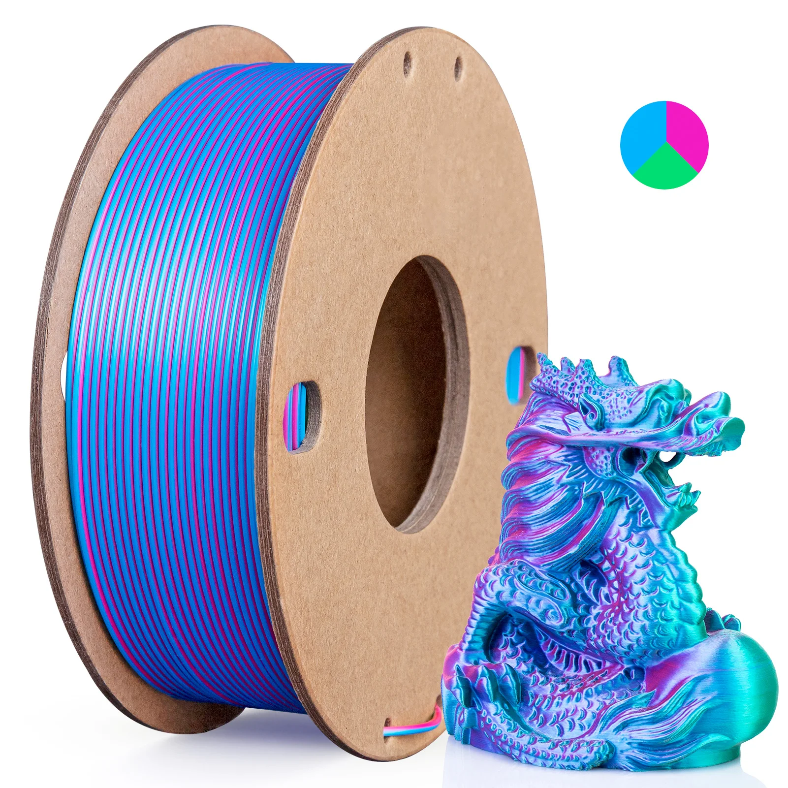 Нить для 3D принтера, 250 г, 3 цвета в 1, 1,75 мм