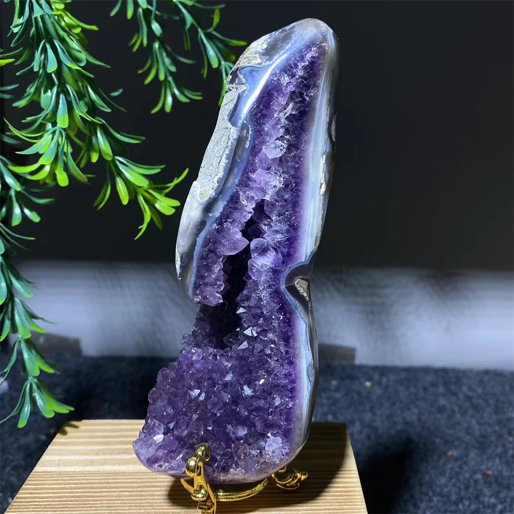 Agate Amethyst Specimen Cluster Stone Quartz Minerals Healing Living Gemstone Reiki Geode Room Decoration Indie Home Aquarium 5