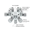 Stainless steel multi-channel Aquarium CO2 separator distributor check valve fish tank CO2 generator CO2 regulator accessories 2