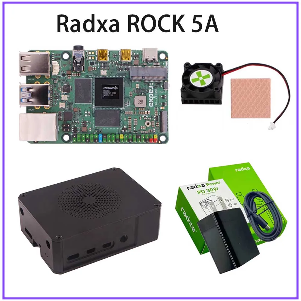 RADXA ROCK 5A 4GB 8GB 16GB 32GB RAM 8-Core 64 Bit RK3588S Single