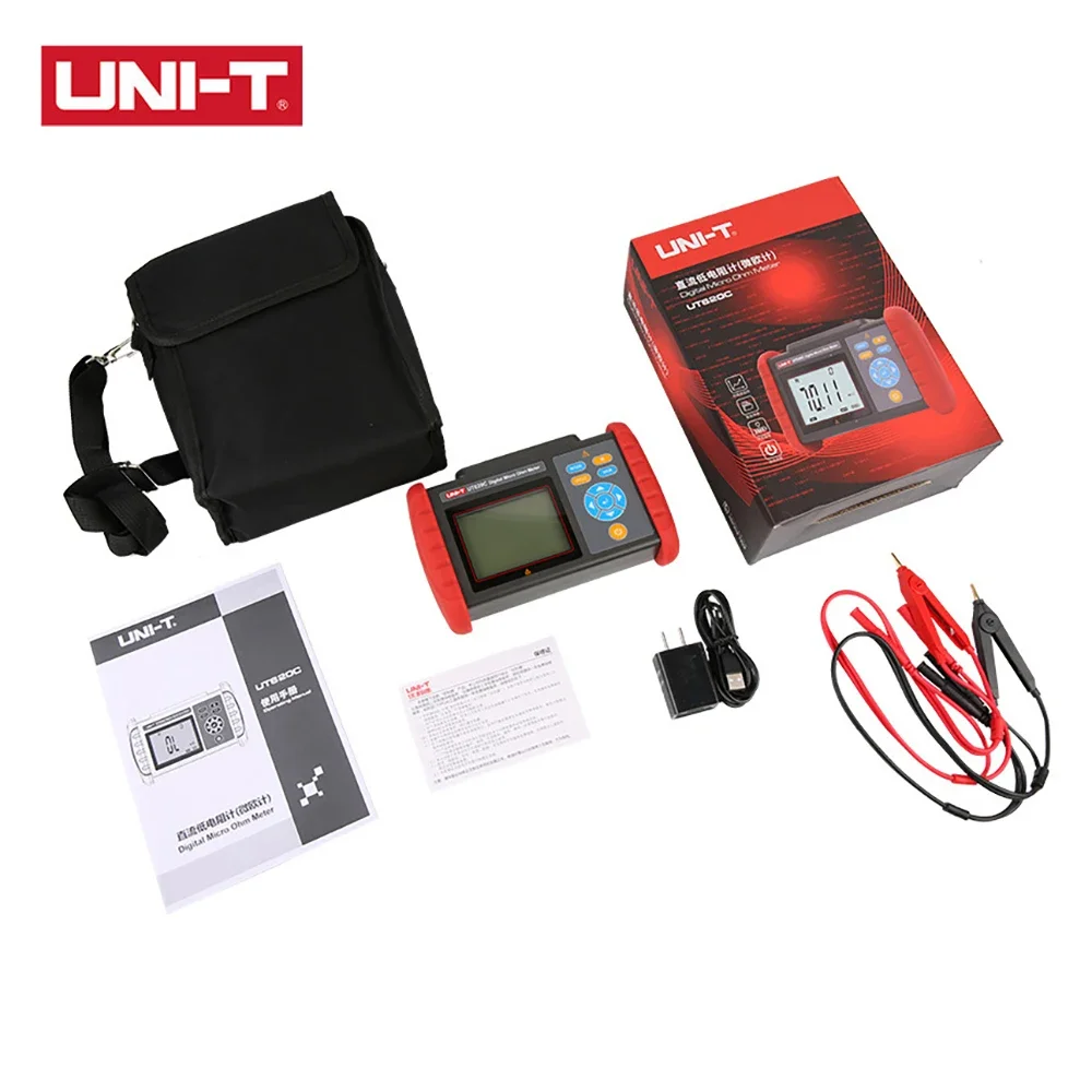 UNI-T 디지털 전문 마이크로옴 미터 케이블 와이어 코일 모터 저항 테스터, UT620C Megometro