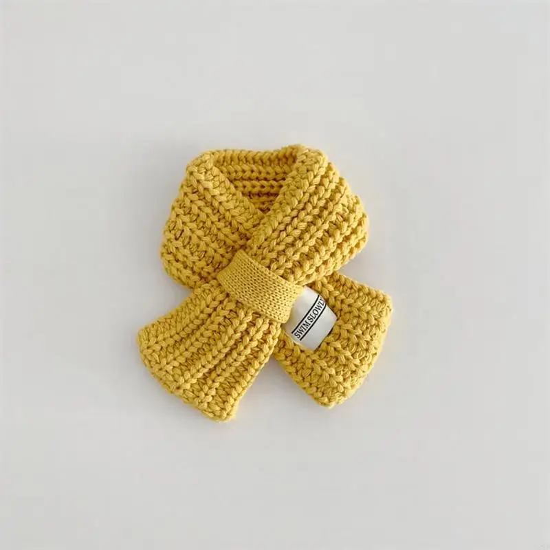 Soft and Warm Kids Scarf Knitted Neck Warmer Cosy Neckerchief Breathable Long Muffler New Year Gift for 3-12T Boys Girls 425F