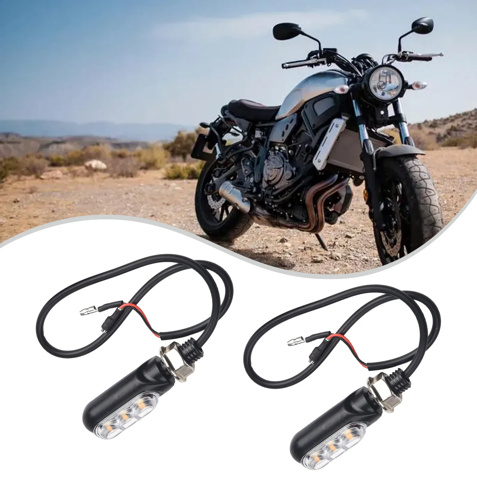 

Amber Light Indicator for Bikes LED Motorcycle Turn Signals Flexible Fitment Made with Reliable ABS Plastic and PC Lens