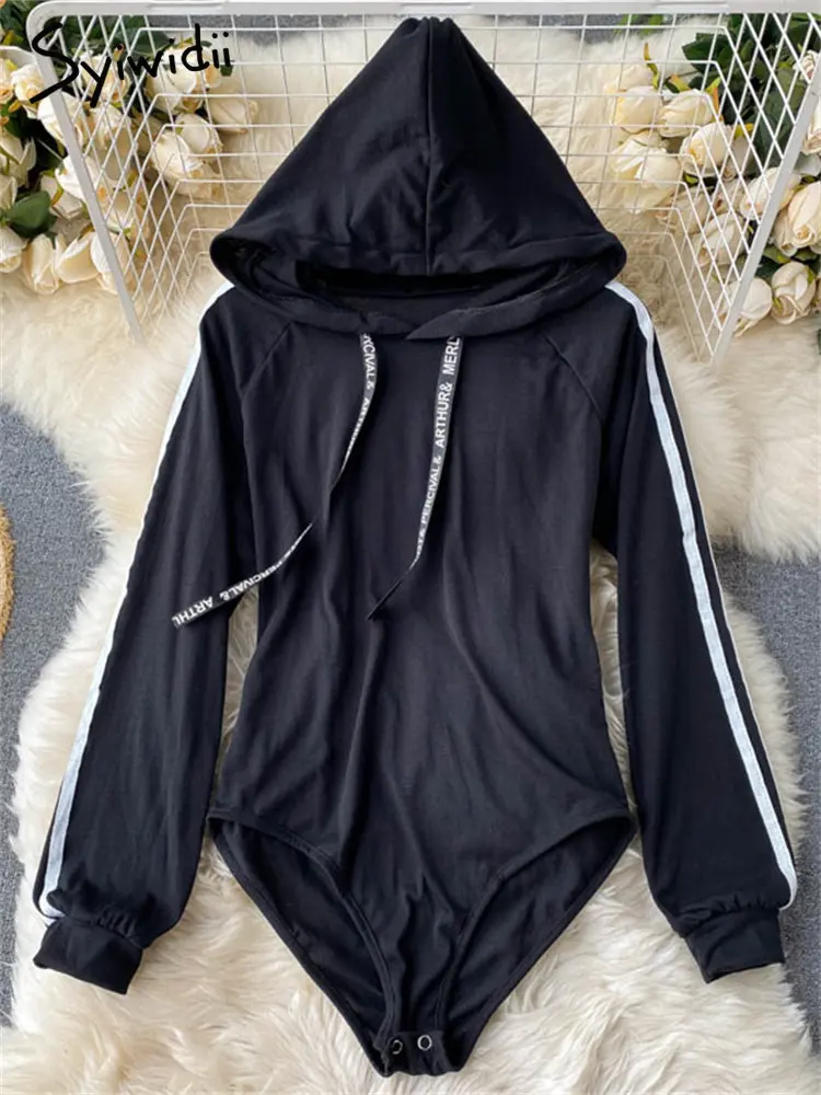 SyiwidiiBodysuitsWomenFallWinter2022NewHoodedBeachStyle
