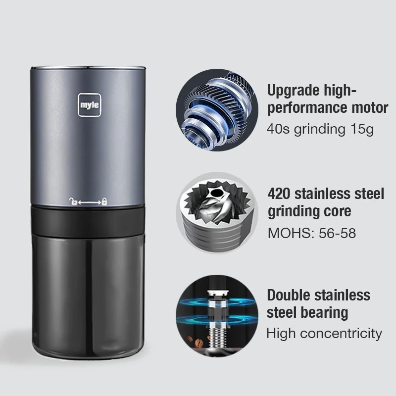 Electric Coffee Grinder New Upgrade Mini Portable Coffee Bean Grinder