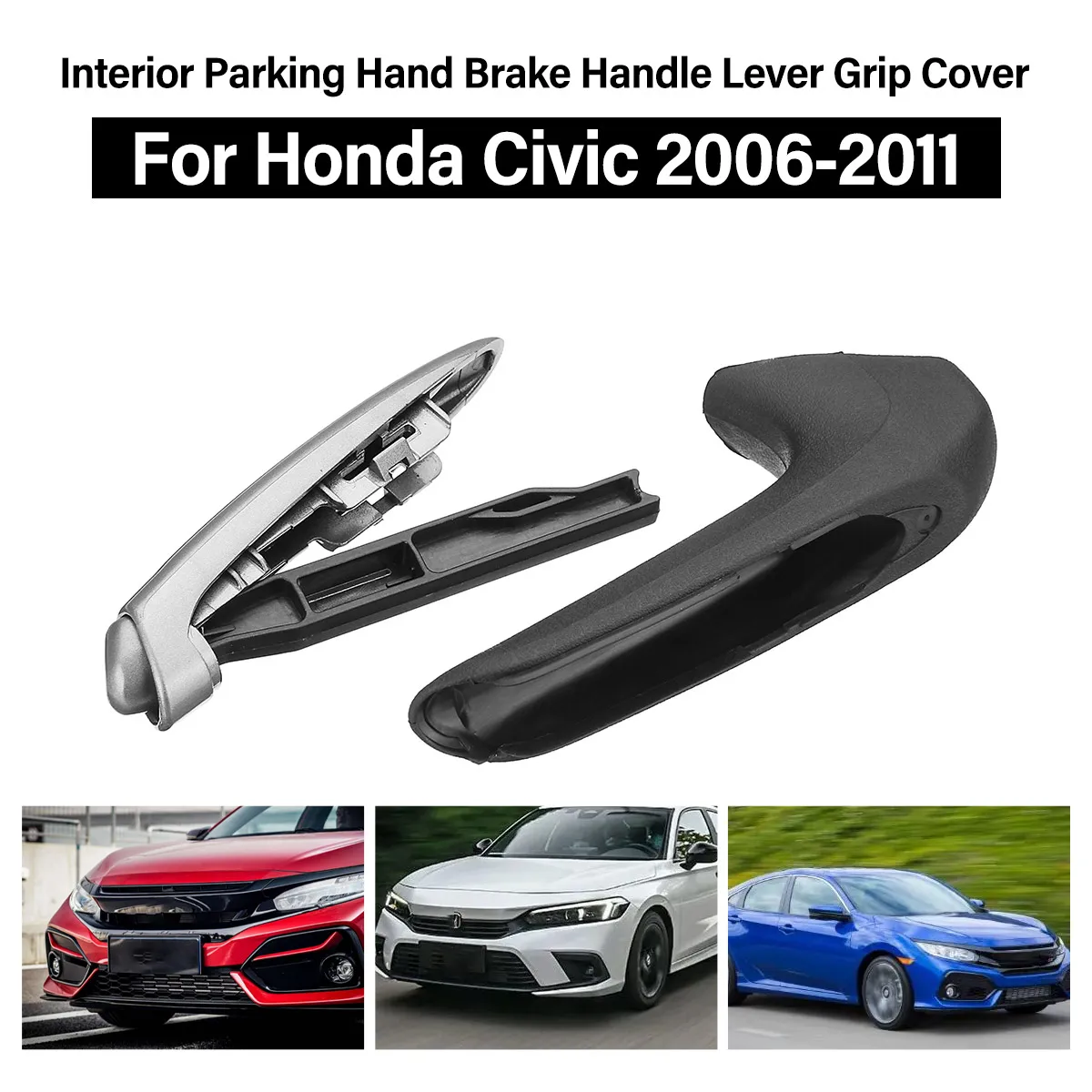 5/10pcs Car Handle Grip Cover Parking Hand Brake Handbrake Handle Sleeve Protector For Honda Civic 2006 2007 2008 2009 2010 2011