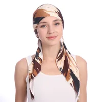 Chemo Skullies Beanie Girl Traditional Design Bandanas Women Turban Head Wrap For Hair Loss Cap Headwear Lady Rural Female TS014 2