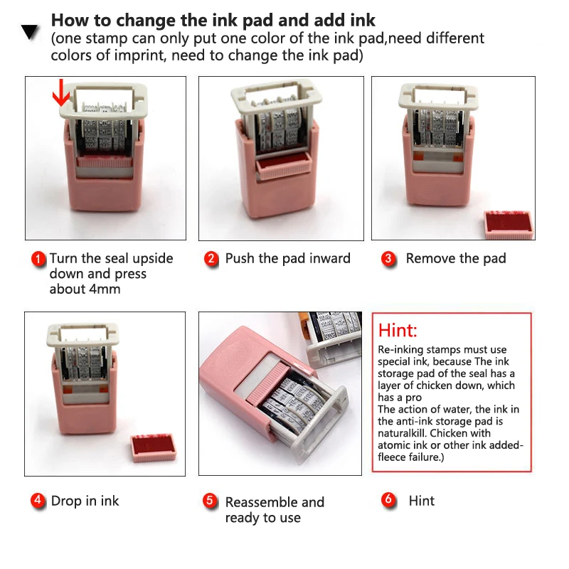 Name stamp set Name stamp Rubber stamp kit Self inking stamp Rubber stamp DIY Custom Personalized Self Inking Business Address Name Number Letter Stamp Handicrafts Printing Rubber