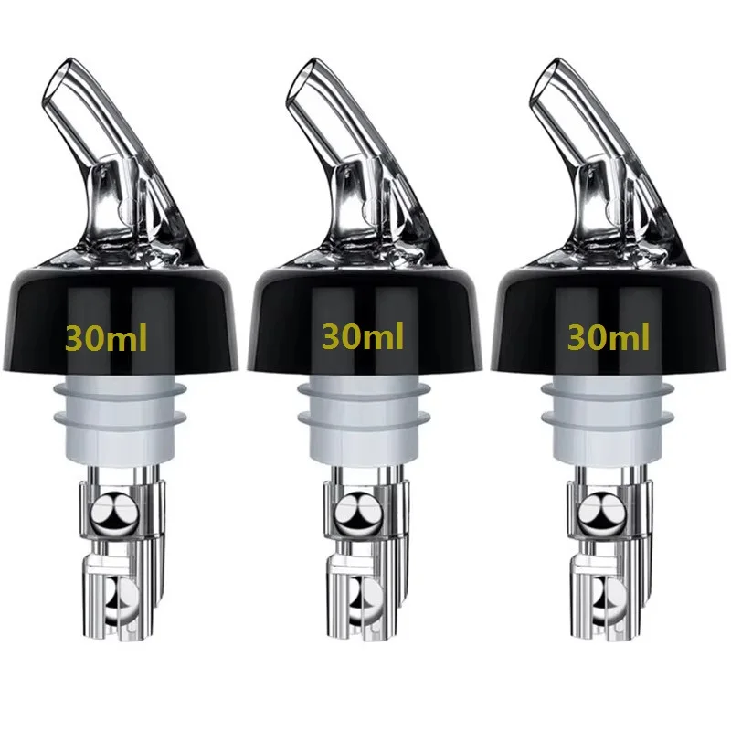 3pcs Printed Measured Bottle Pourer Spouts Liquor Pourers Quick Shot Spirit Drinks Wine Cocktail Whiskey Dispenser Bartender