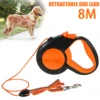 8M Retractable Dog Lead Heavy Duty Pet Walking Leash with Strong Reflective Tape Non-Slip Handle for Small Medium Large Dogs 1