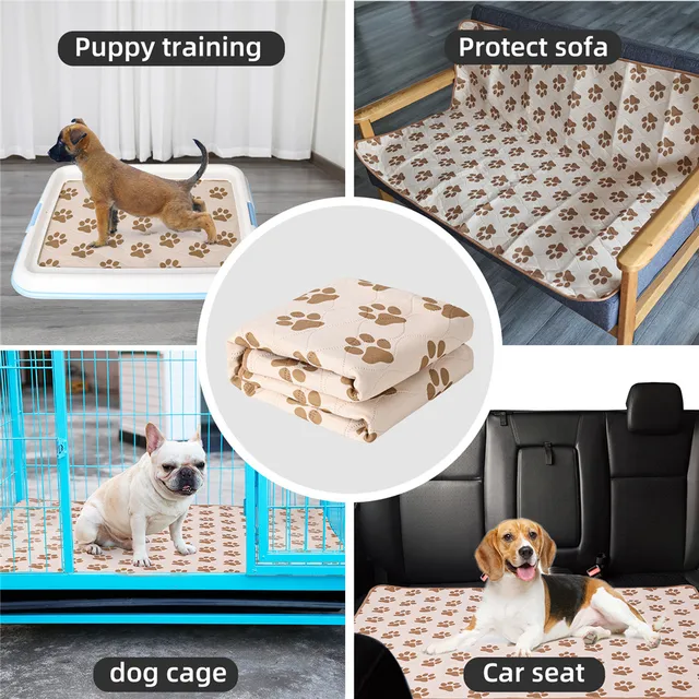 Pet Dog Diaper Mat Waterproof Reusable Training Pad Urine Absorbent Environment Protect Diaper Mat Washable Dog Car Seat Mat 6