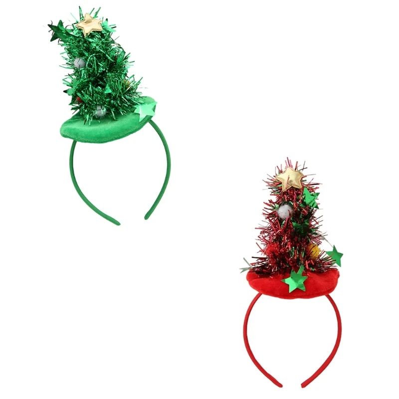 

Festive Glittering Headband Merry Christmas Headdress Christmas Tree Hair Hoop Holiday Party Headdress Hair Bands F3MD