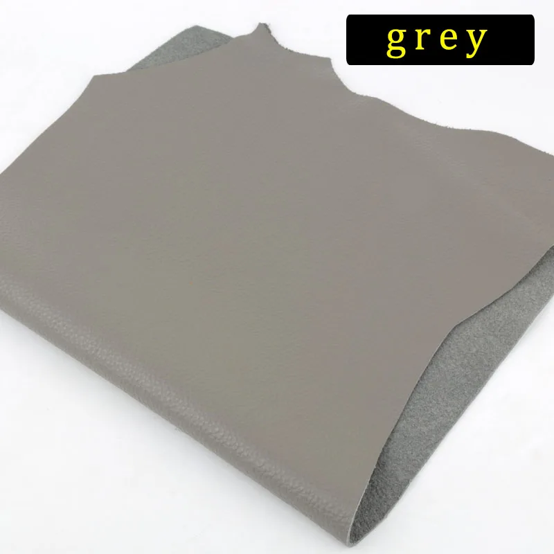 회색 천연 가죽 상층 소가죽 리치 패턴 짙은 회색 DIY 소파 시트 자동차 쿠션 부드러운 가죽 소재