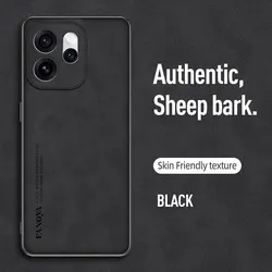 Premium PU Leather Shockproof Hard Case Cover for OPPO Reno 15c (Black)