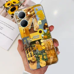 Fashion Dandelion Flower Transparent TPU Soft Phone Case Cover for Vivo Y36 (Case - c75)