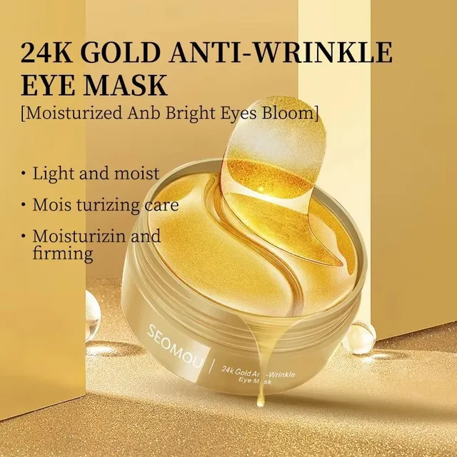 Skincare Products 24K Gold Hyaluronic Acid Eye Mask Remove Dark Eye Circles Collagen Eye Patches Korean Face Care Product 2