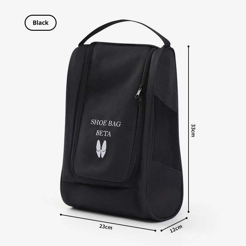 Lightweight Breathable Shoe Bag for Golf Sports Portable Oxford Cloth Shoe Carrier Bag Dustproof Handbag for Travel Storage