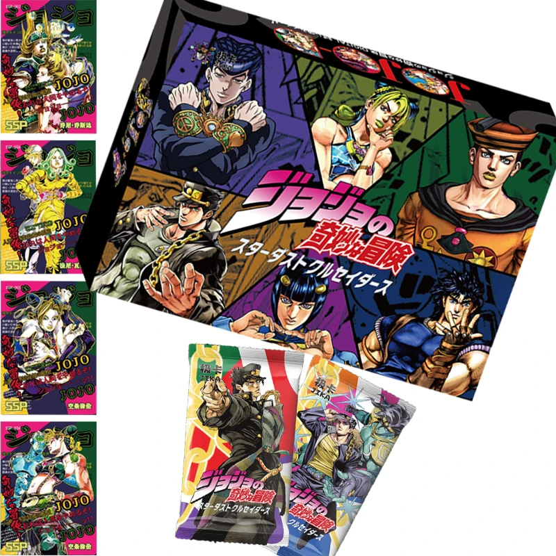 

New JoJo Bizarre Adventure Japanese Anime Character Collection Rare Cards Box Game Collectibles Card For Children Funny Gifts