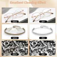 เครื่องทําความสะอาดอัลตราโซนิก 40kHz, ถังอัลตราโซนิก 2 ลิตร, เครื่องทําความสะอาดเครื่องประดับ, แว่นตา, เหรียญ, นาฬิกา, ตัวกรองเครื่องกาแฟ, โซ่จักรยาน, ชิ้นส่วนขนาดเล็ก ฯลฯ 6